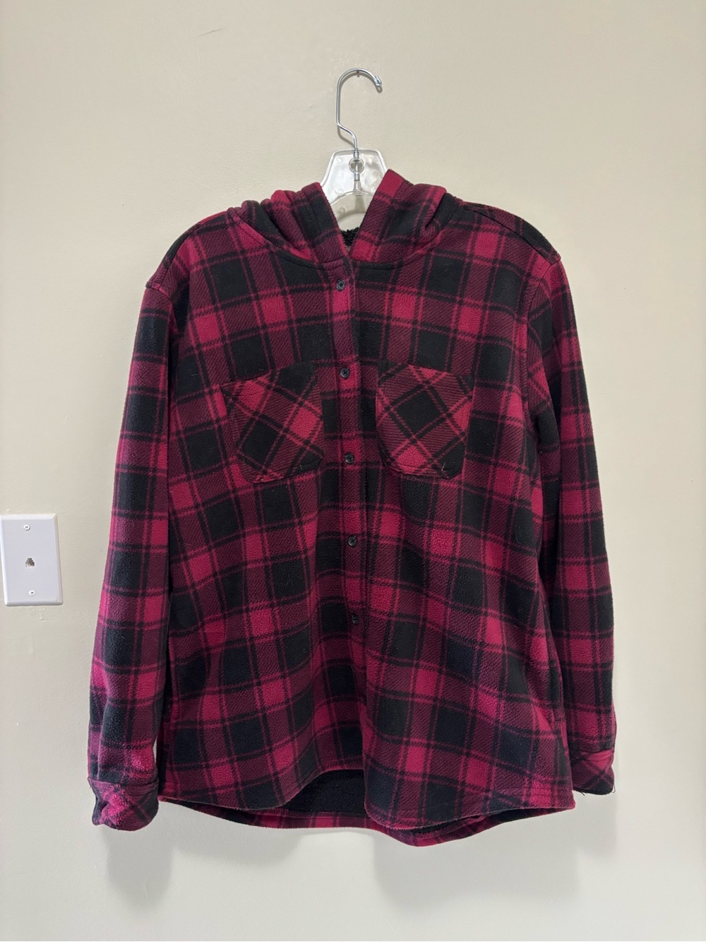 Women's Realtree by Boston Traders Sherpa-Lined Plaid Hooded Shirt Jacket